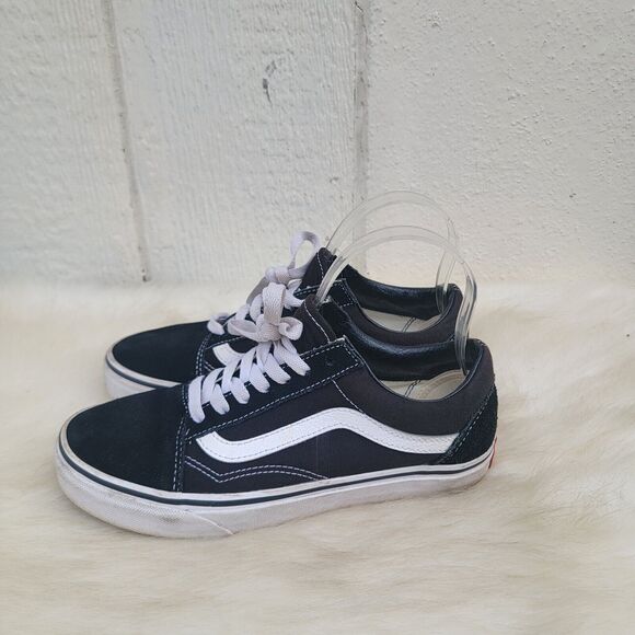 Vans Unisex Old Skool sneakers blk/wht thick sole suede canvas Mens 5.5 Women 7 - Picture 4 of 6